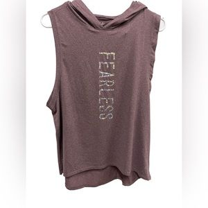 Sleeveless hooded sports tank